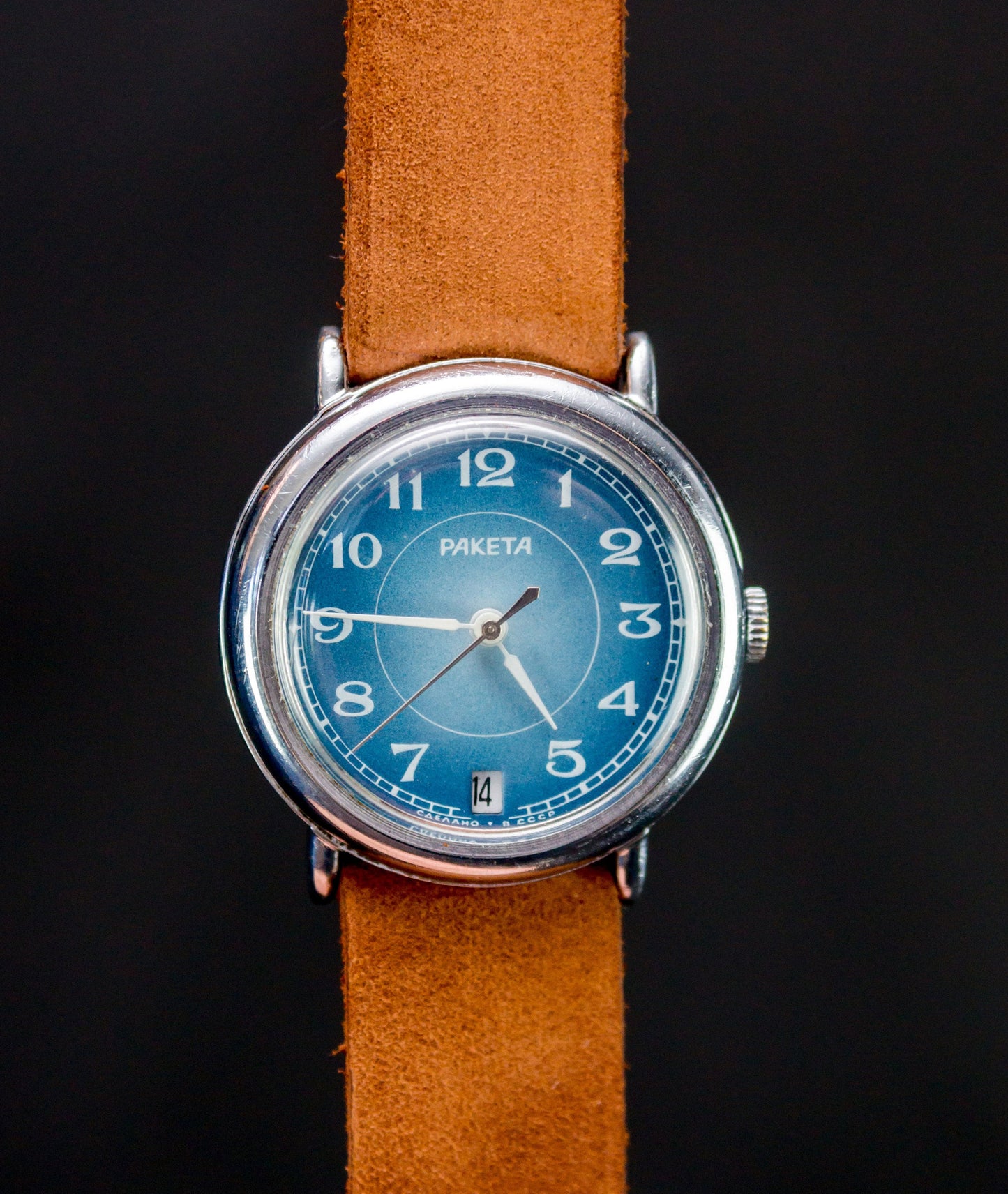 Soviet watch - "Raketa" , Vintage Watch, blue watch