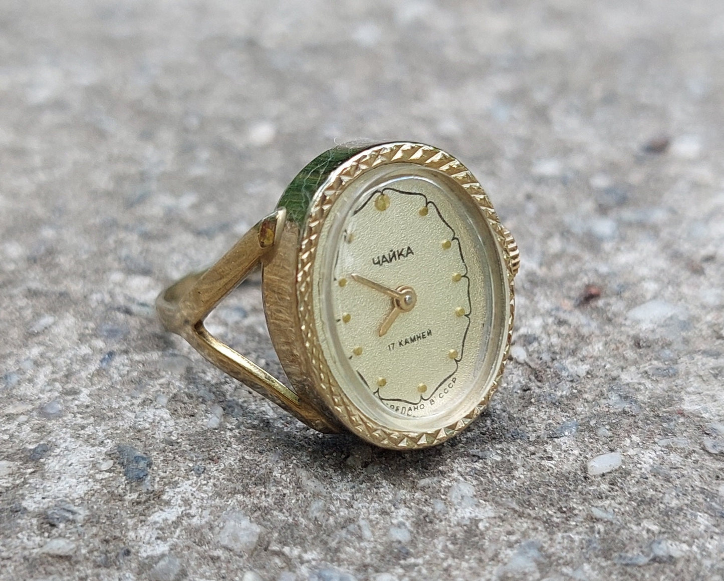 Vintage ring watch "Chaika", Watch ring , ring watch