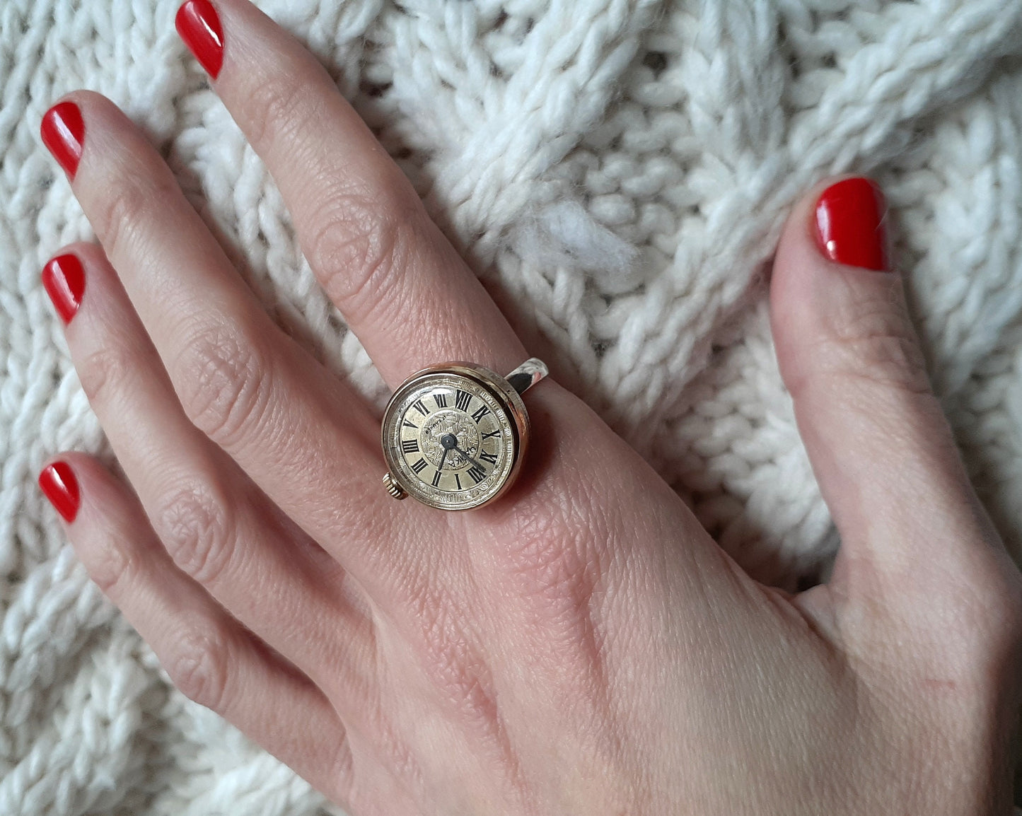 Vintage watch ring  "Chaika", ring watch ,Soviet watch, ladies watch  montre femme