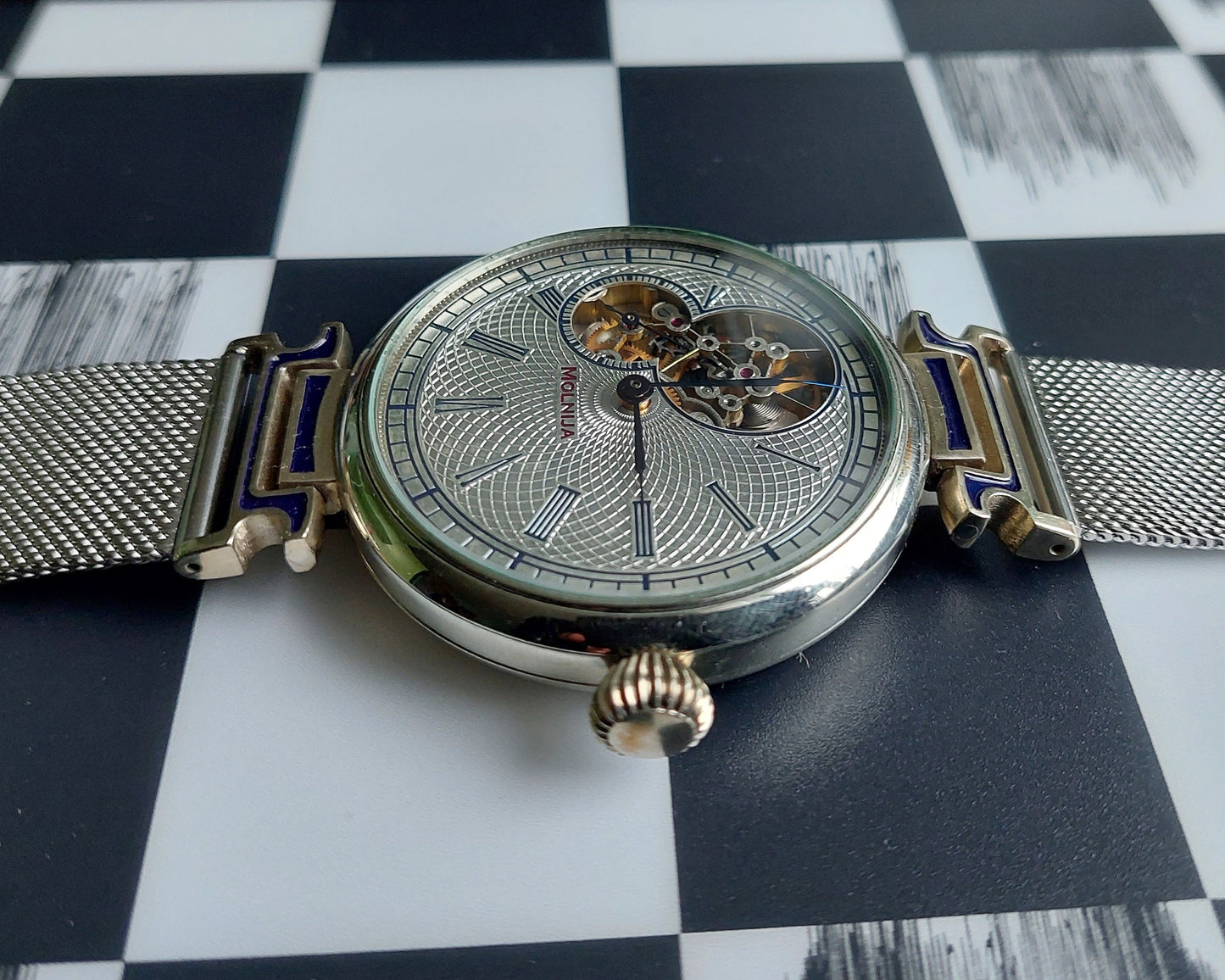 Soviet watch "Molnija"- "Open Balance watch"