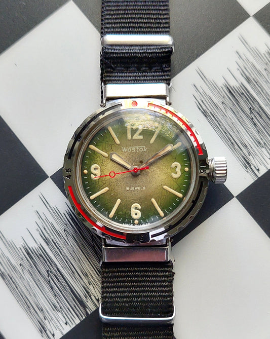 Rare Dive watch "Amphibian" "Wostok", Soviet watch , Men watch Mechanical watch