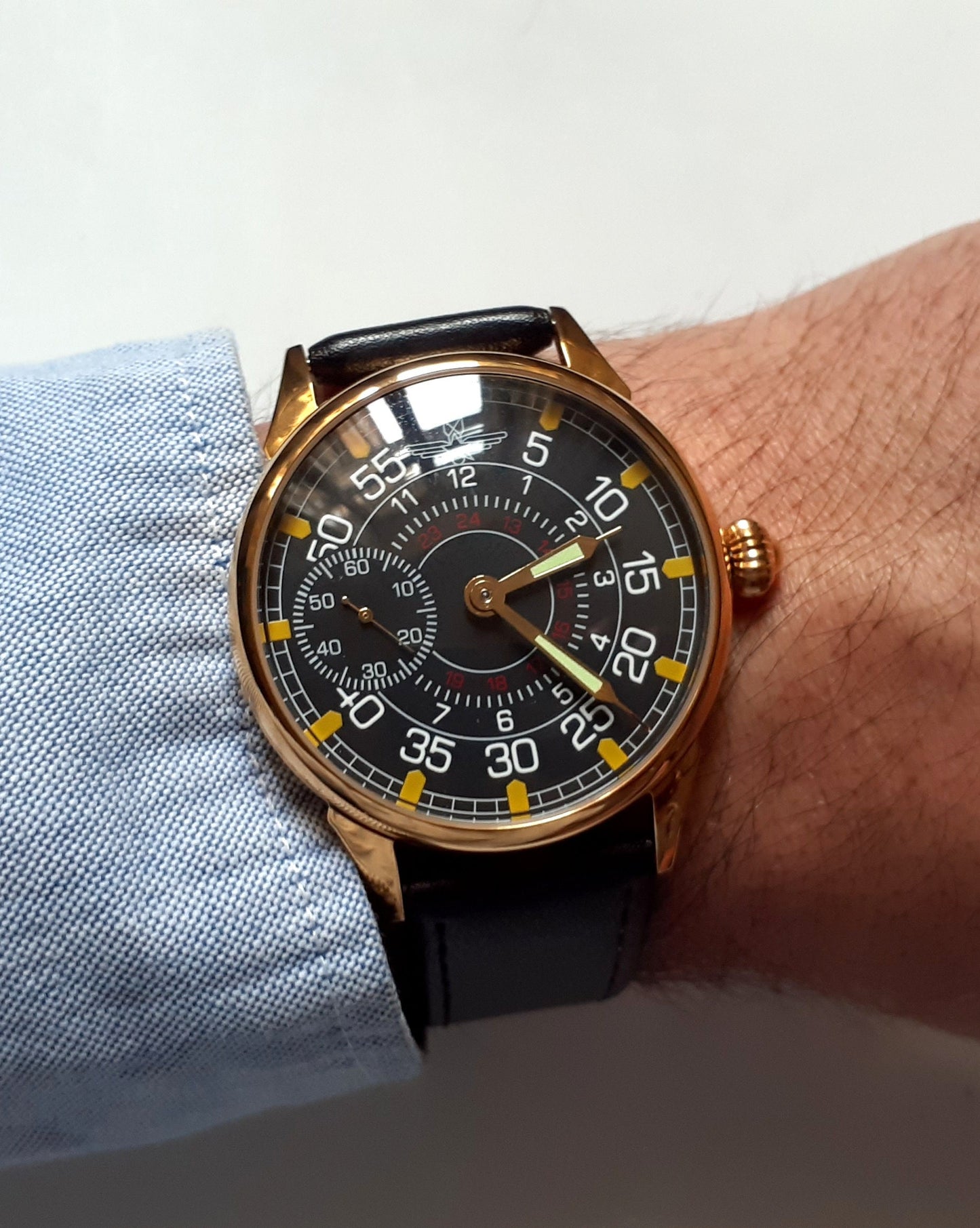 Aviator watch  "Molnija" , Soviet watch, Pilot watch