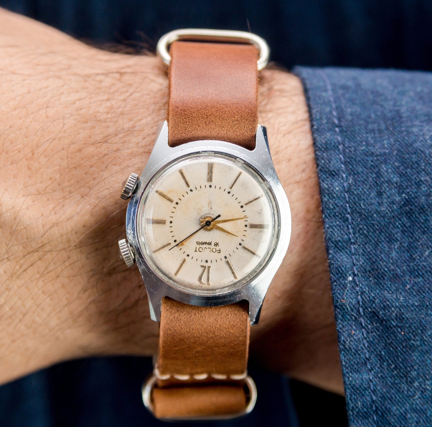 Vintage watch with signal, Alarm watch "Poljot" , Soviet watch, Alarm watch , Ukraine watch ,Mens watch ,Mechanical watch