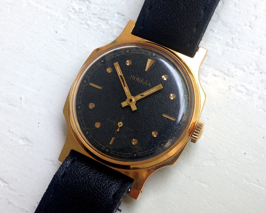 Soviet watch "Pobeda" ,Mens watch, black Watch ,gold watch, Vintage Watch ,Watch Men, boyfriends watch
