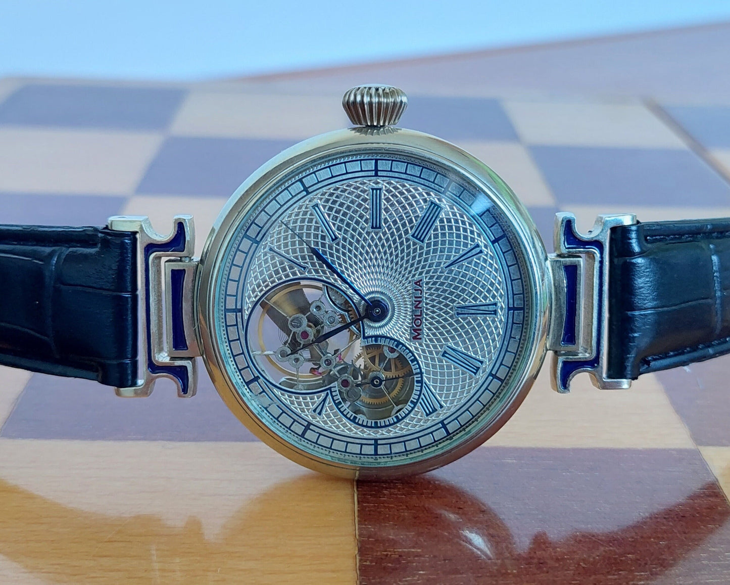 Soviet watch "Molnija"- "Open Balance watch"