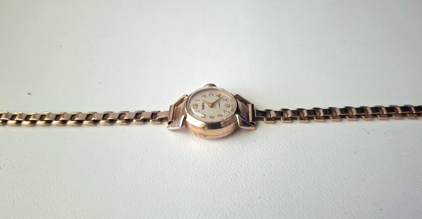 Vintage Gold Watch 18k, Ukraine watch, Soviet watch ,Womens watch, Gold Watch ,Vintage Watch ,Watch Women