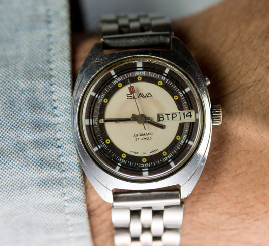 Soviet watch "Slava"  , automatic watch , Vintage Watch , Mens watch ,Mechanical watch ,big watch