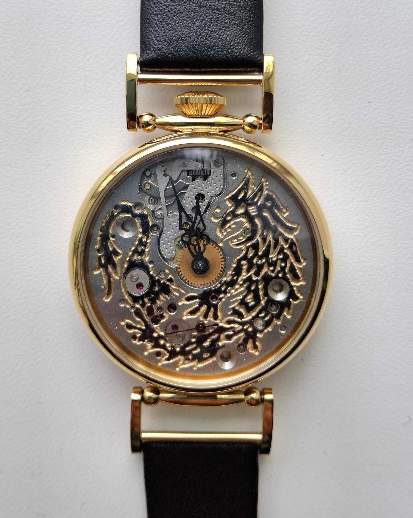 Soviet watch "Molnija"- Dragon watch, Engraved watch, Personalized watch
