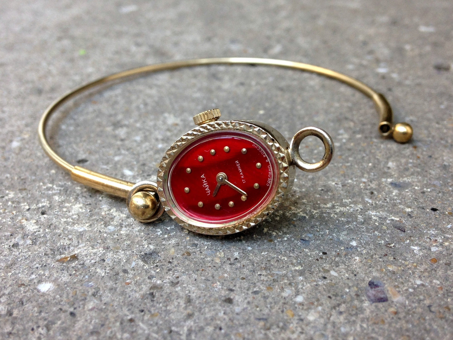 Soviet watch - "Chaika" with beautiful bracelet , Vintage Watch  ,Womens watch ,gold watch , Mechanical watch