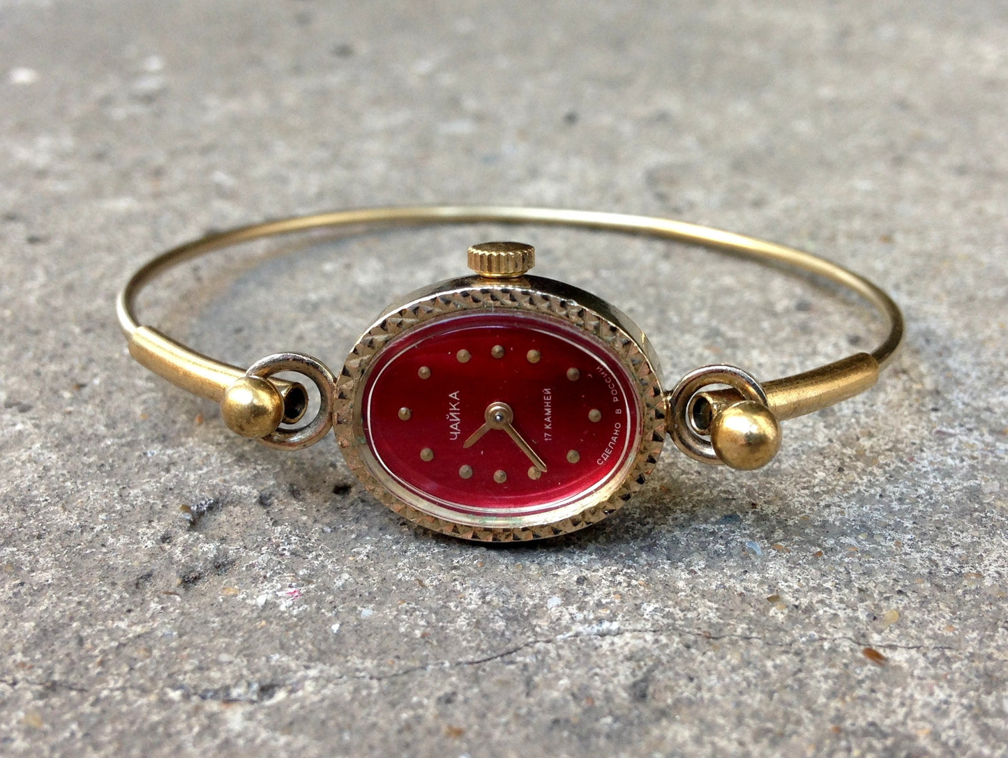 Soviet watch - "Chaika" with beautiful bracelet , Vintage Watch  ,Womens watch ,gold watch , Mechanical watch