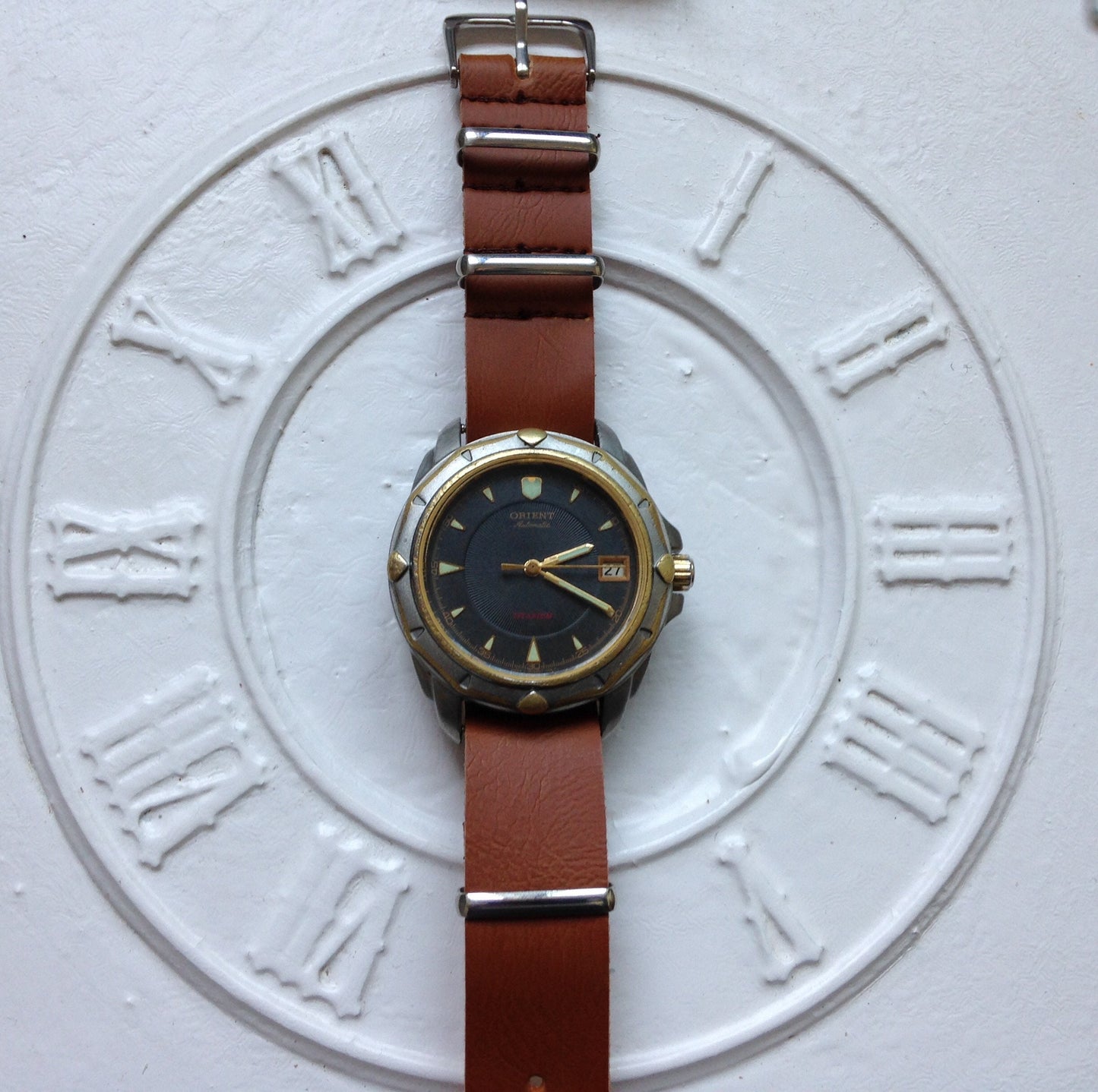 Titanium watch, Vintage watch "Orient",   Mens watch, Mechanical watch ,Titanium Watch ,Original Watch