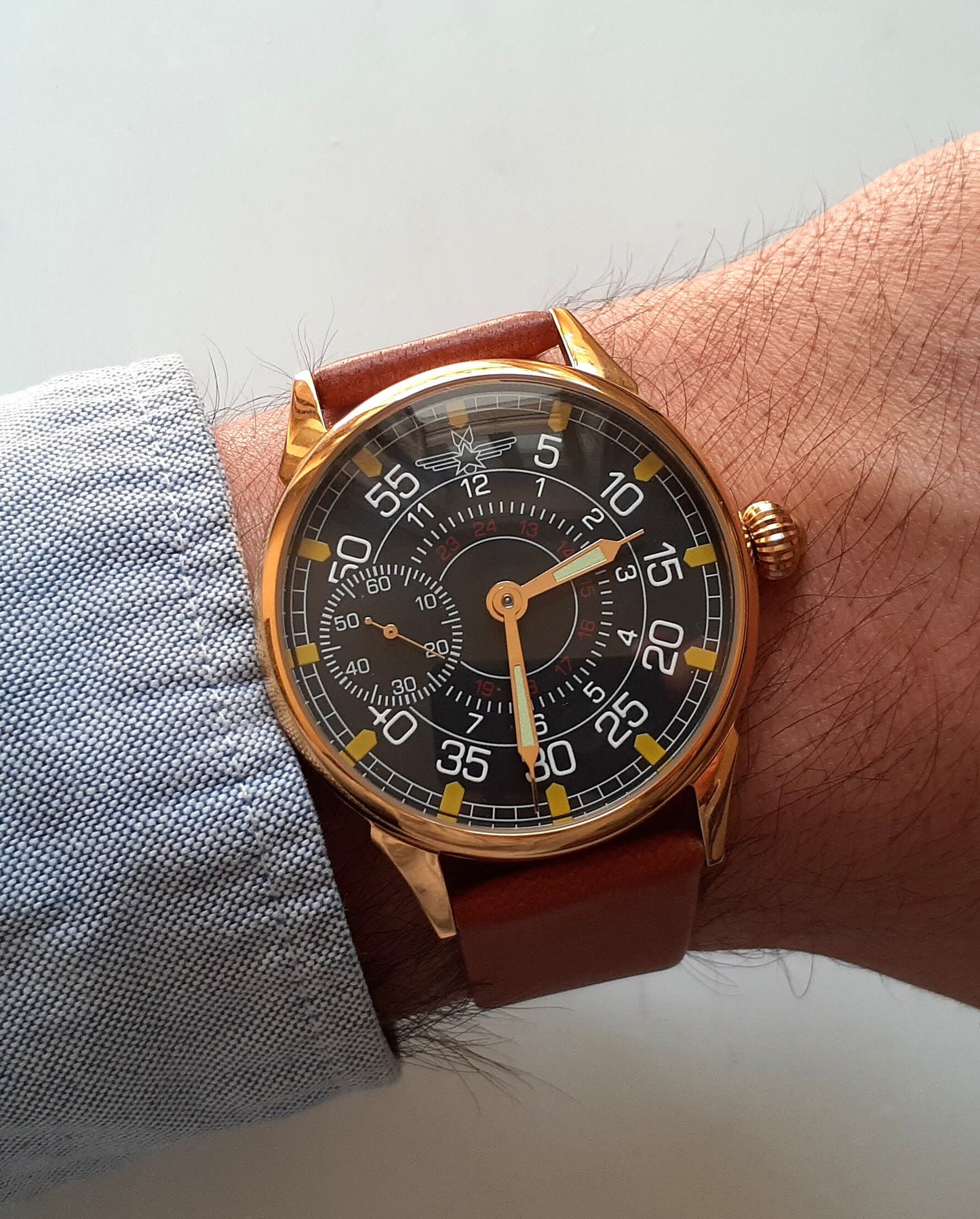 Aviator watch  "Molnija" , Soviet watch, Pilot watch