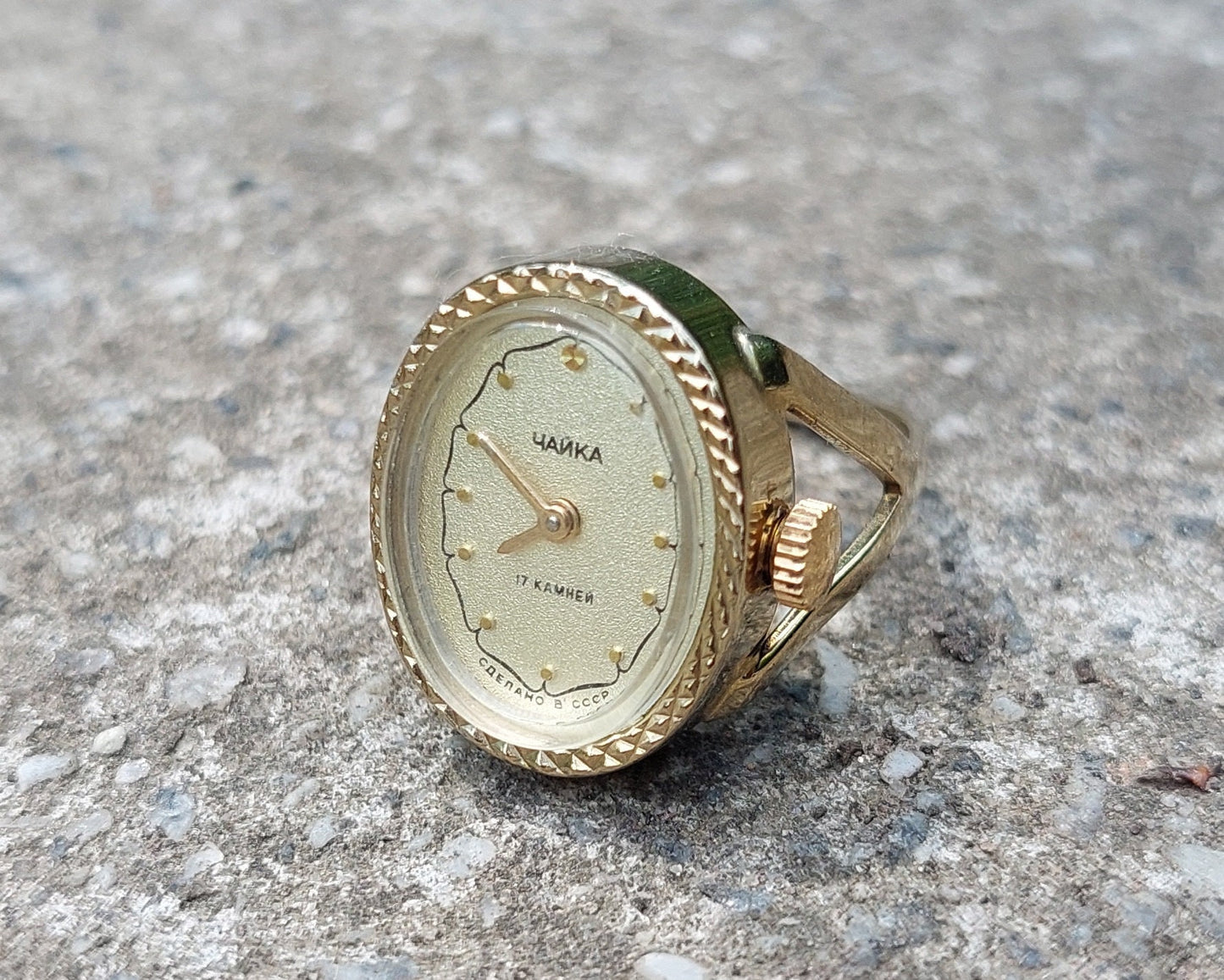 Vintage ring watch "Chaika", Watch ring , ring watch