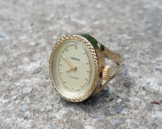 Vintage ring watch "Chaika", Watch ring , ring watch