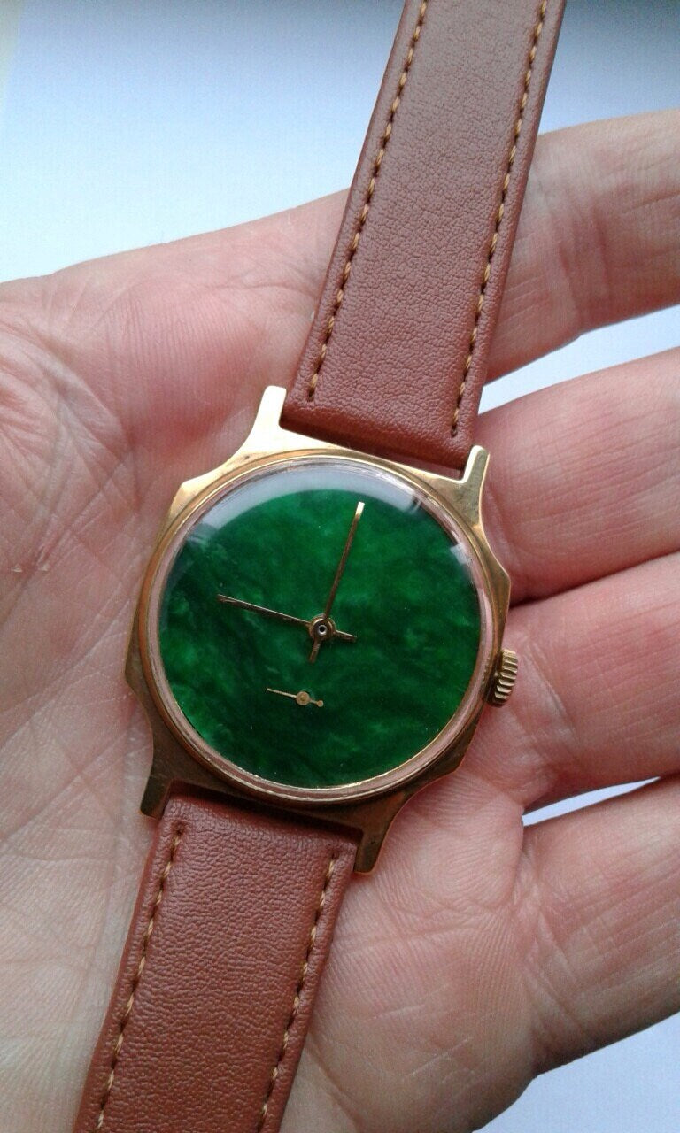 Soviet watch "Pobeda" - Malachite watch