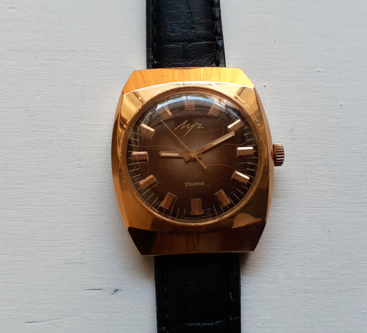 Soviet watch "Luch", Mens watch ,Vintage Watch ,Ukraine watch ,gold watch , Mechanical watch , men's watch  USSR watch working watch
