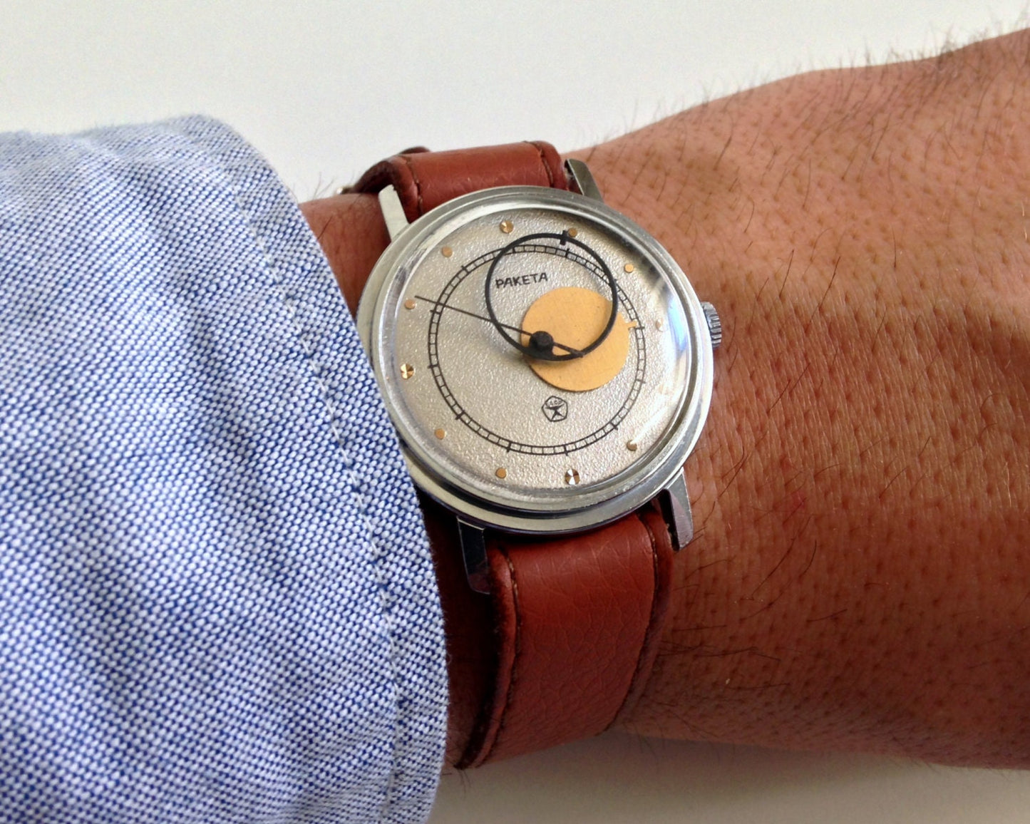 Soviet watch, Ukraine watch ,Vintage Watch, Mens watch ,Mechanical watch, Moon Sun watch, boyfriends watch "Raketa"