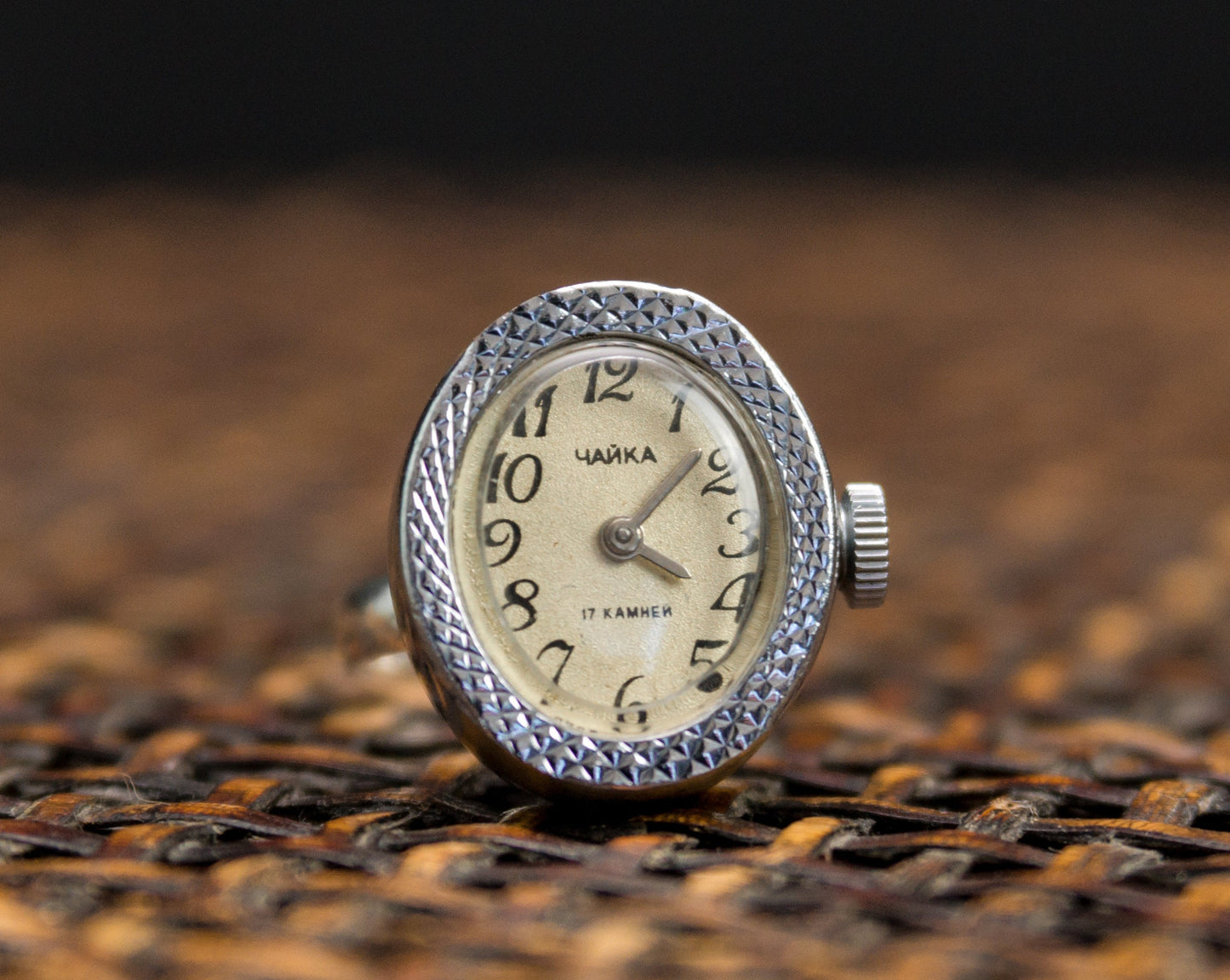Watch ring "Chaika", Vintage ring watch ,Soviet watch, ladies watch  montre femme