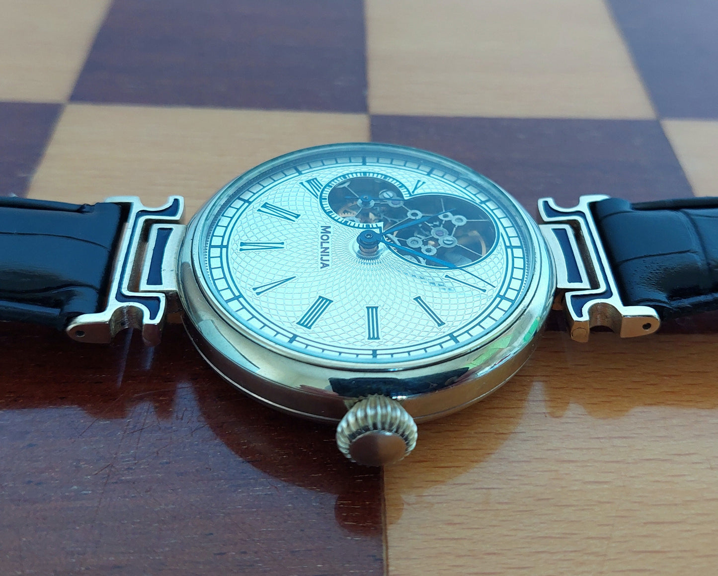 Soviet watch "Molnija"- "Open Balance watch"