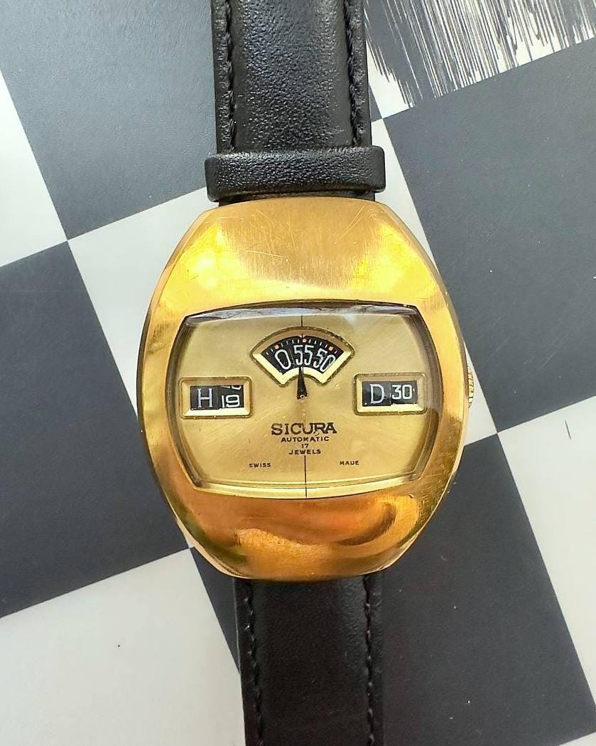 Swiss watch ,Sicura watch, Vintage watch ,  Mens watch, Mechanical watch ,Original Watch