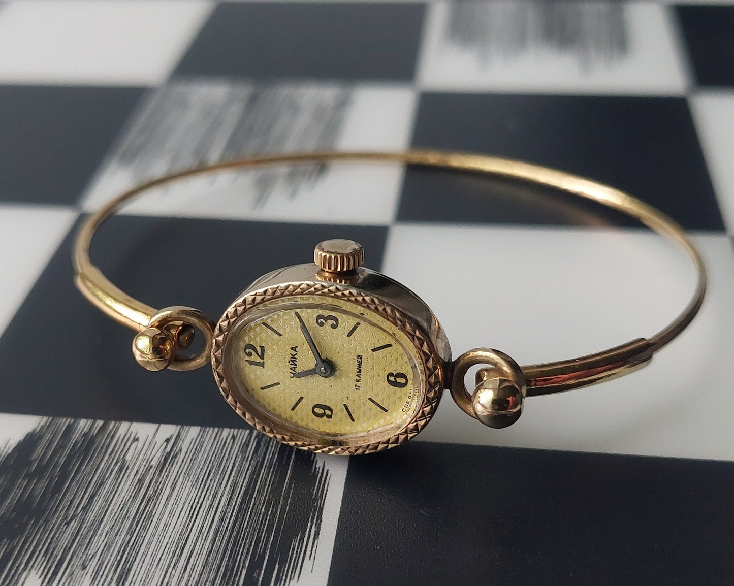 Soviet watch "Chaika" with beautiful bracelet , Vintage Watch  ,Womens watch ,gold watch , Mechanical watch