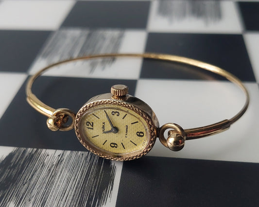 Soviet watch "Chaika" with beautiful bracelet , Vintage Watch  ,Womens watch ,gold watch , Mechanical watch