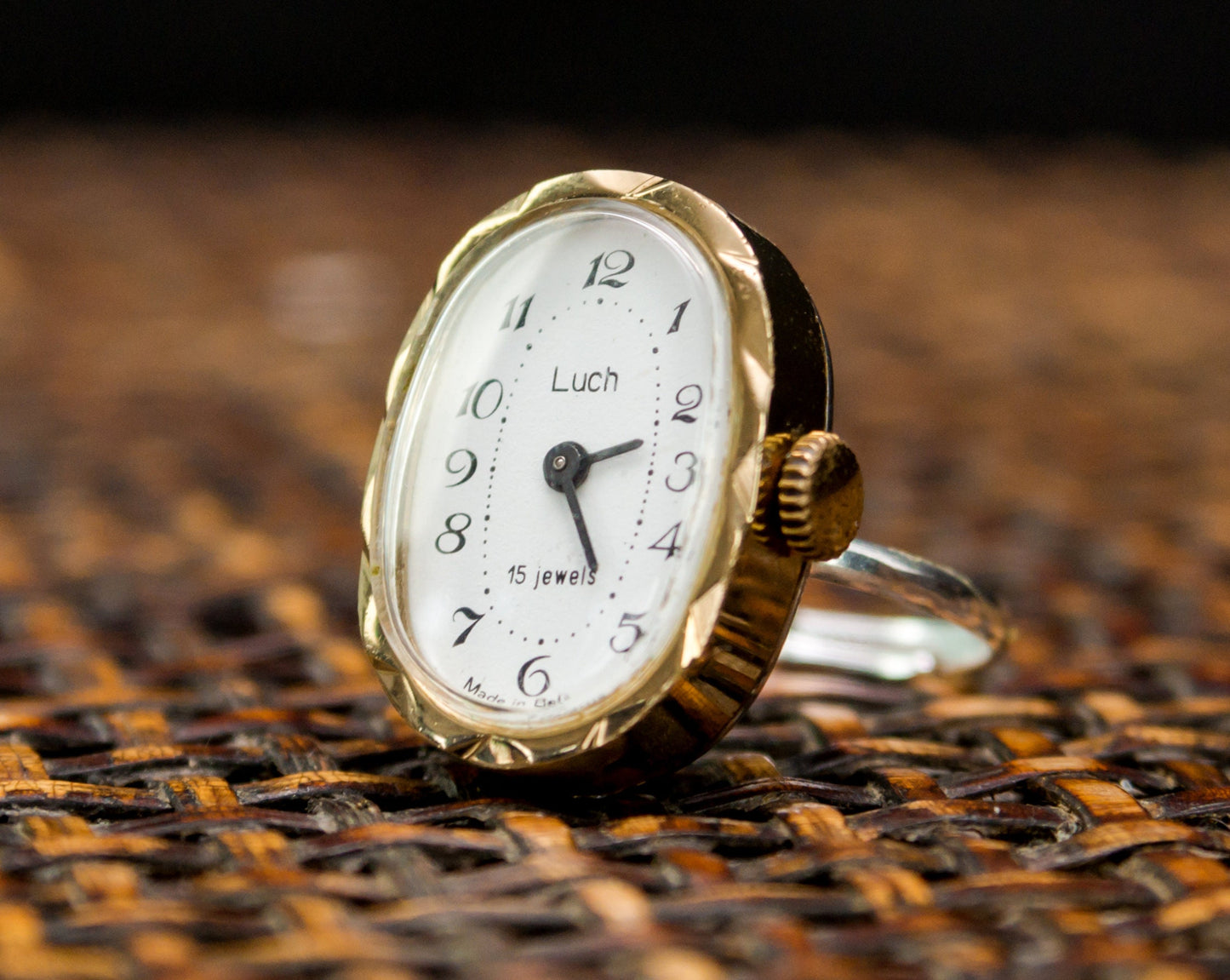 Watch ring "Luch", Vintage ring watch ,Soviet watch, ladies watch  montre femme