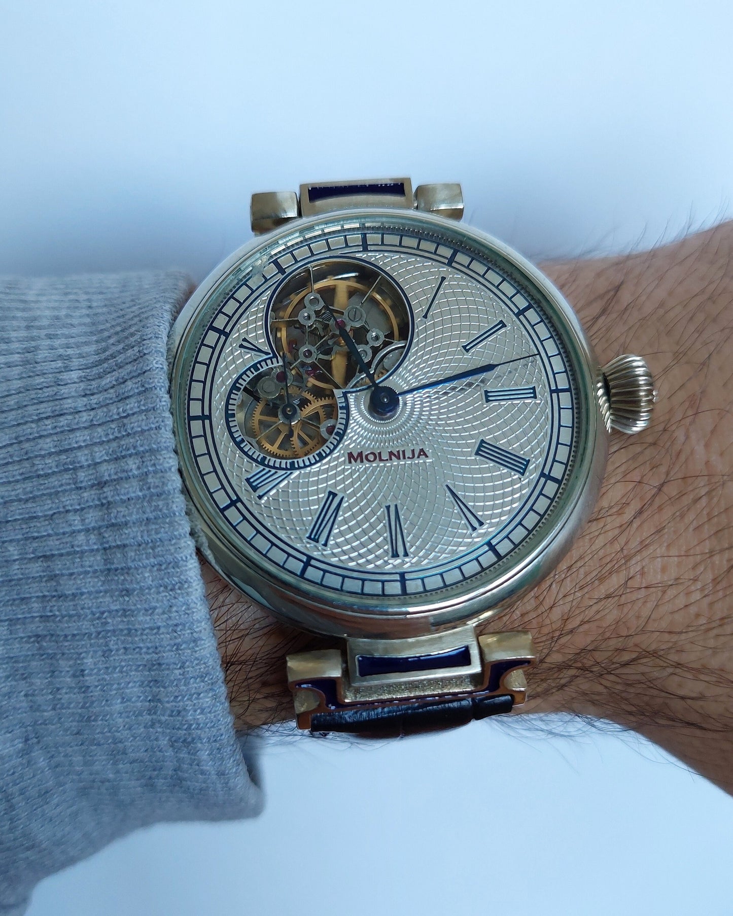 Soviet watch "Molnija"- "Open Balance watch"