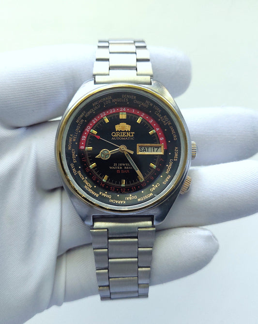 Vintage watch "Orient", gmt watch ,Japan watch ,Mens watch ,Mechanical watch, Orient Watch ,  Automatic watch