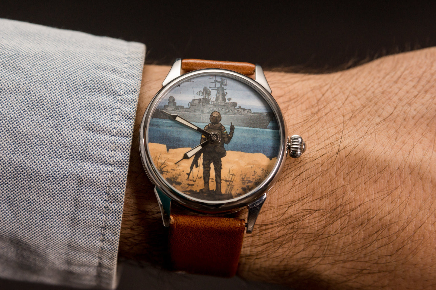 Soviet watch "Molnija"-"Ukraine war ship go f*** yourself", русский корабль иди нах**, military watch