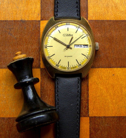 Soviet watch "Slava", Mens watch,Ukraine watch, Vintage Watch , gold watch ,Mens watch, boyfriends watch "Slava"