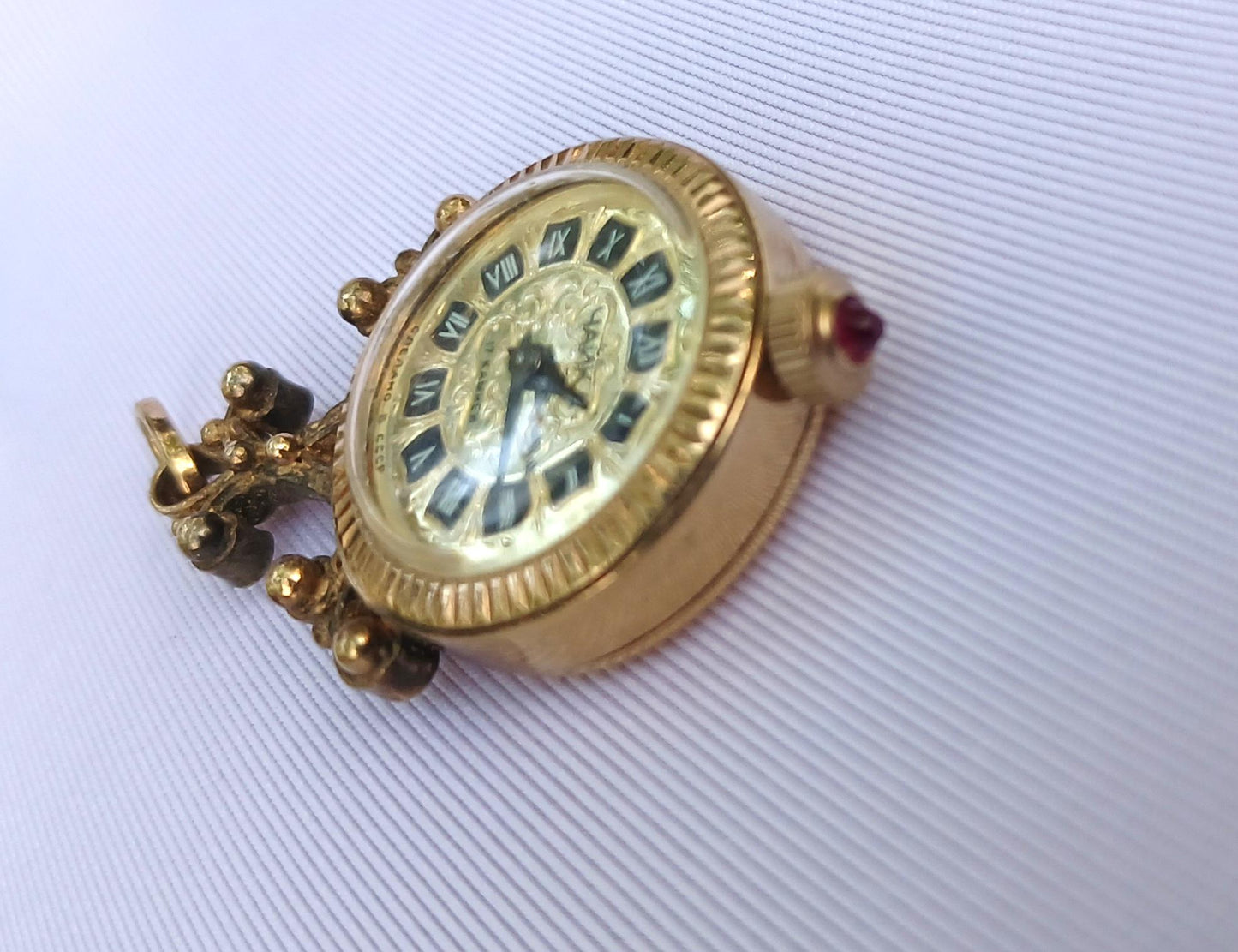 Gold plated watch , Pendant watch "Chaika", gold watch ,Womens watch, Mechanical watch