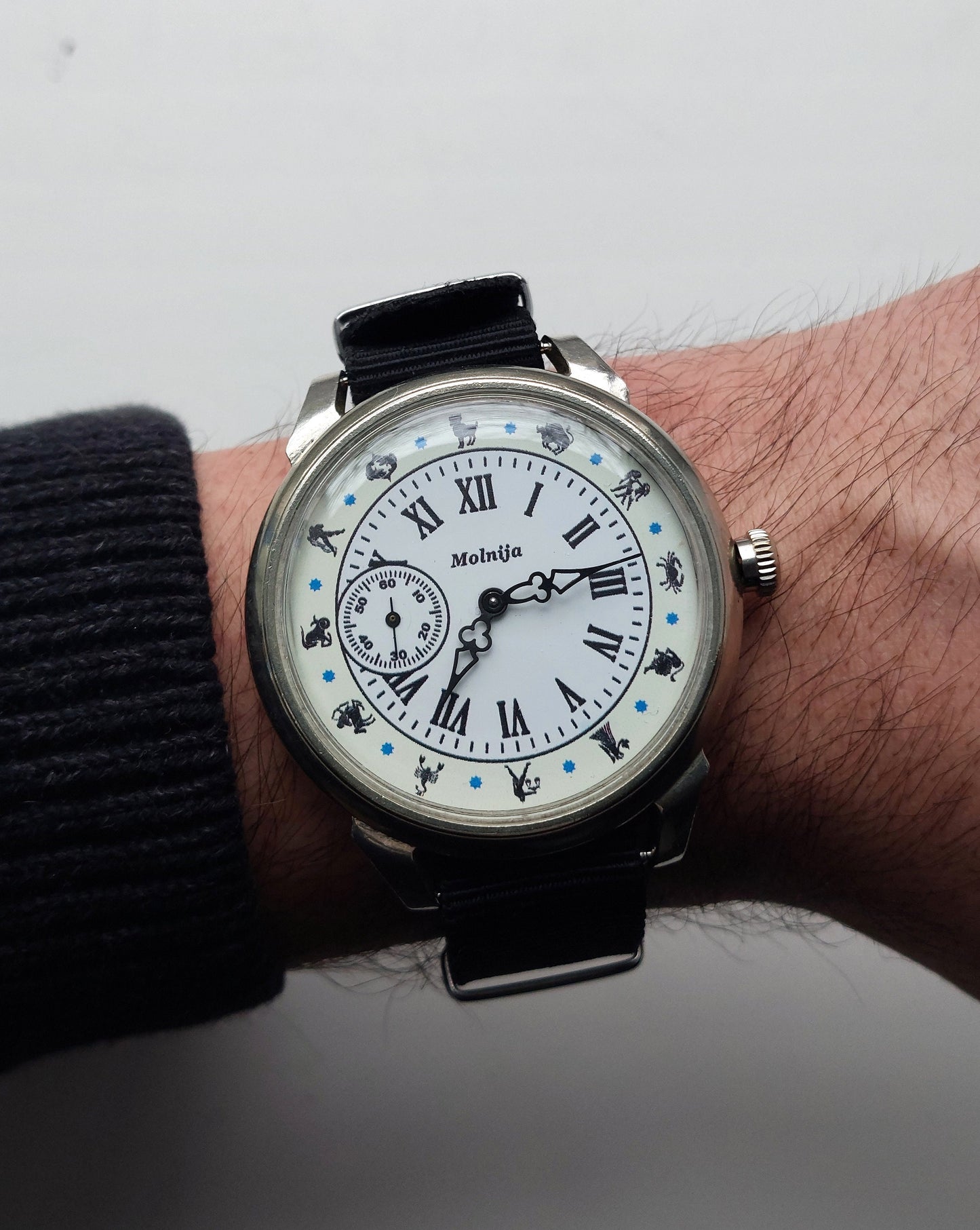 Soviet watch "Molnija"- Zodiac signs watch, Vintage Watch ,Pocket watch, Ukraine watch