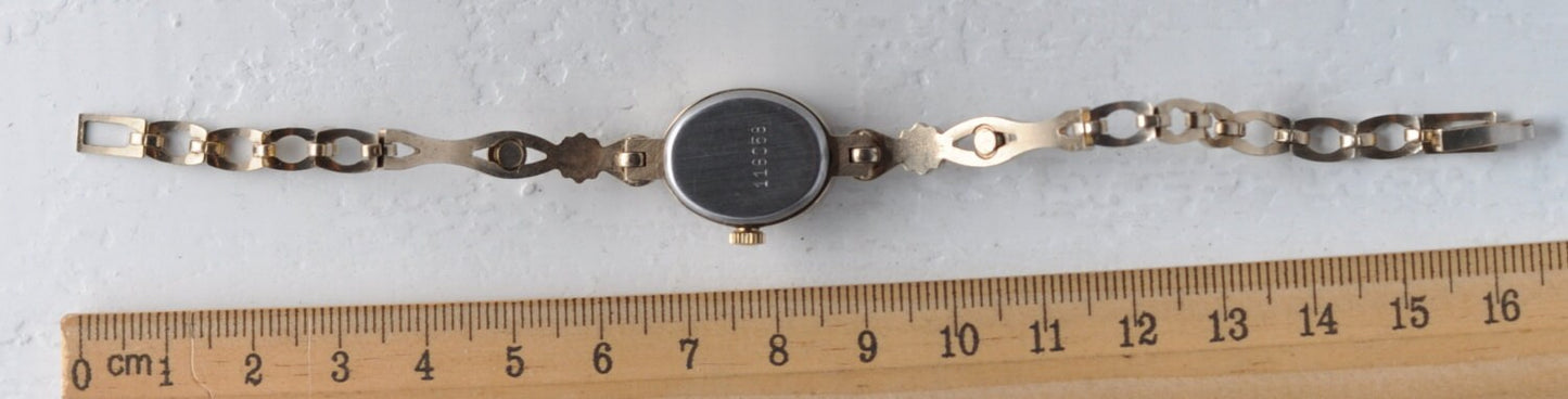 Soviet watch - "Chaika" with ruby stones in bracelet