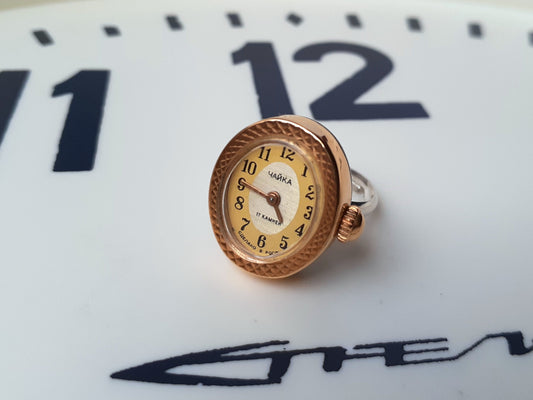 Ring watch "Chaika", Vintage ring watch ,Soviet watch, ladies watch  montre femme