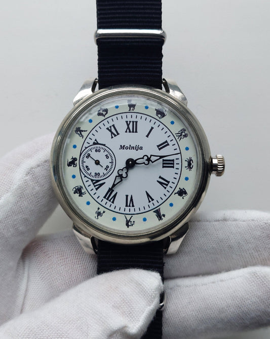 Soviet watch "Molnija"- Zodiac signs watch, Vintage Watch ,Pocket watch, Ukraine watch