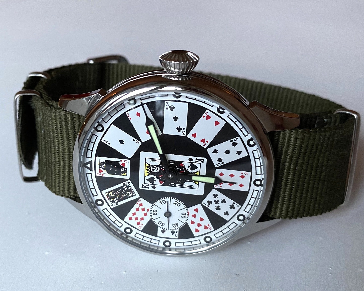 Soviet watch "Casino" with poker face, poker watch, vintage watch, Casino watch