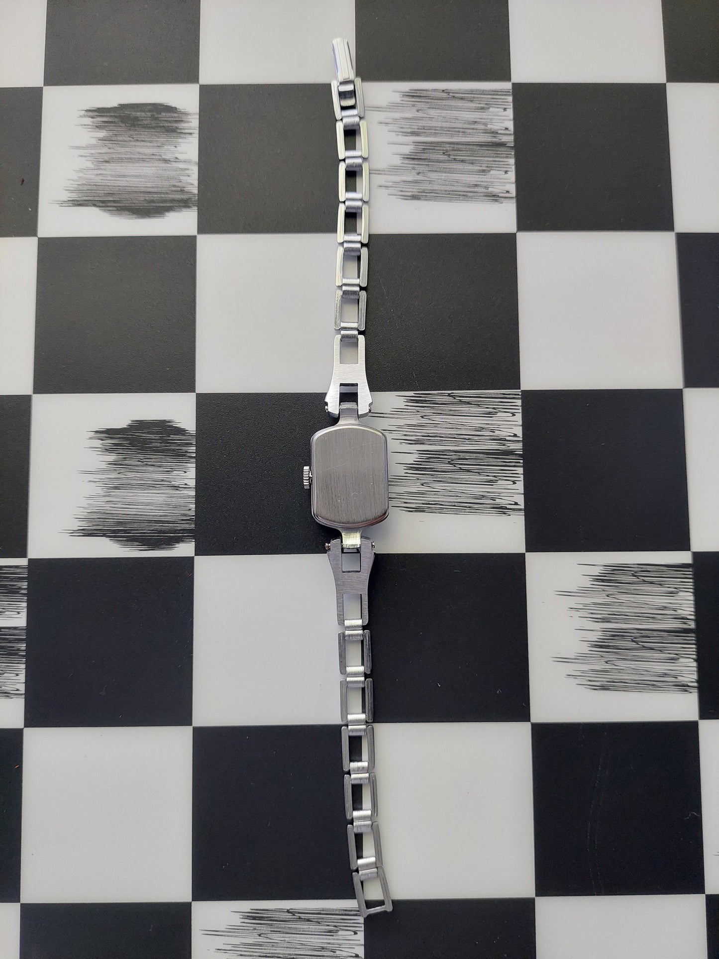 New watch "Luch" with box and papers , Vintage Watch ,Womens watch ,silver watch , Mechanical watch