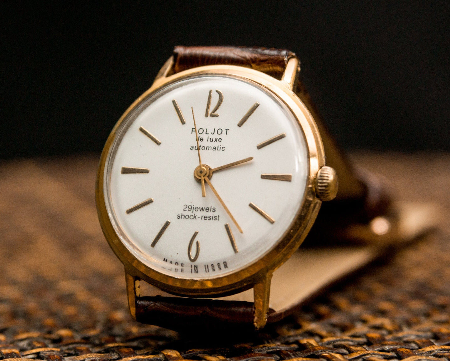 Gold plated watch "Poljot" , Automatic Watch, Soviet watch