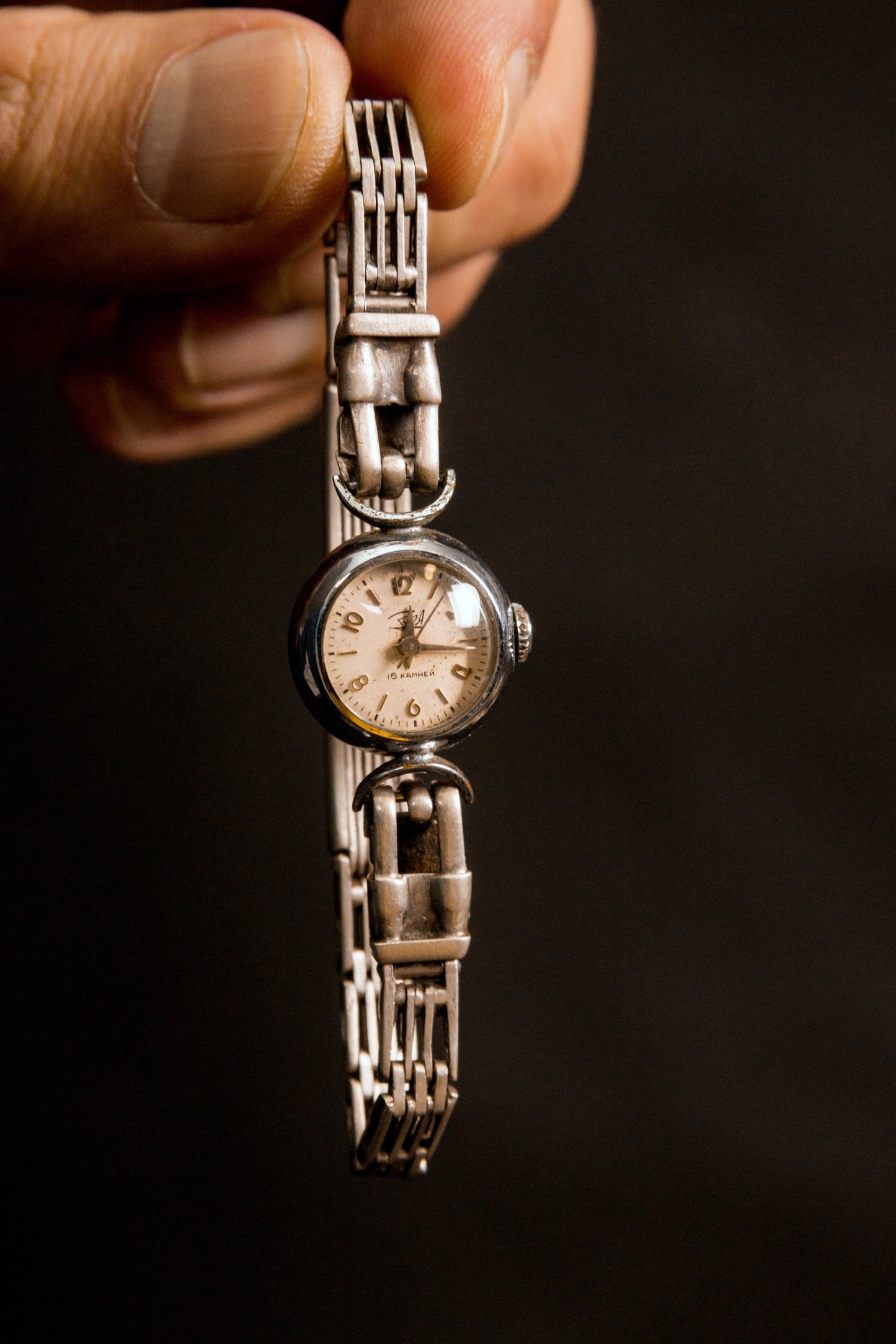Soviet watch "Dawn" ,Vintage Watch, Sterling silver watch