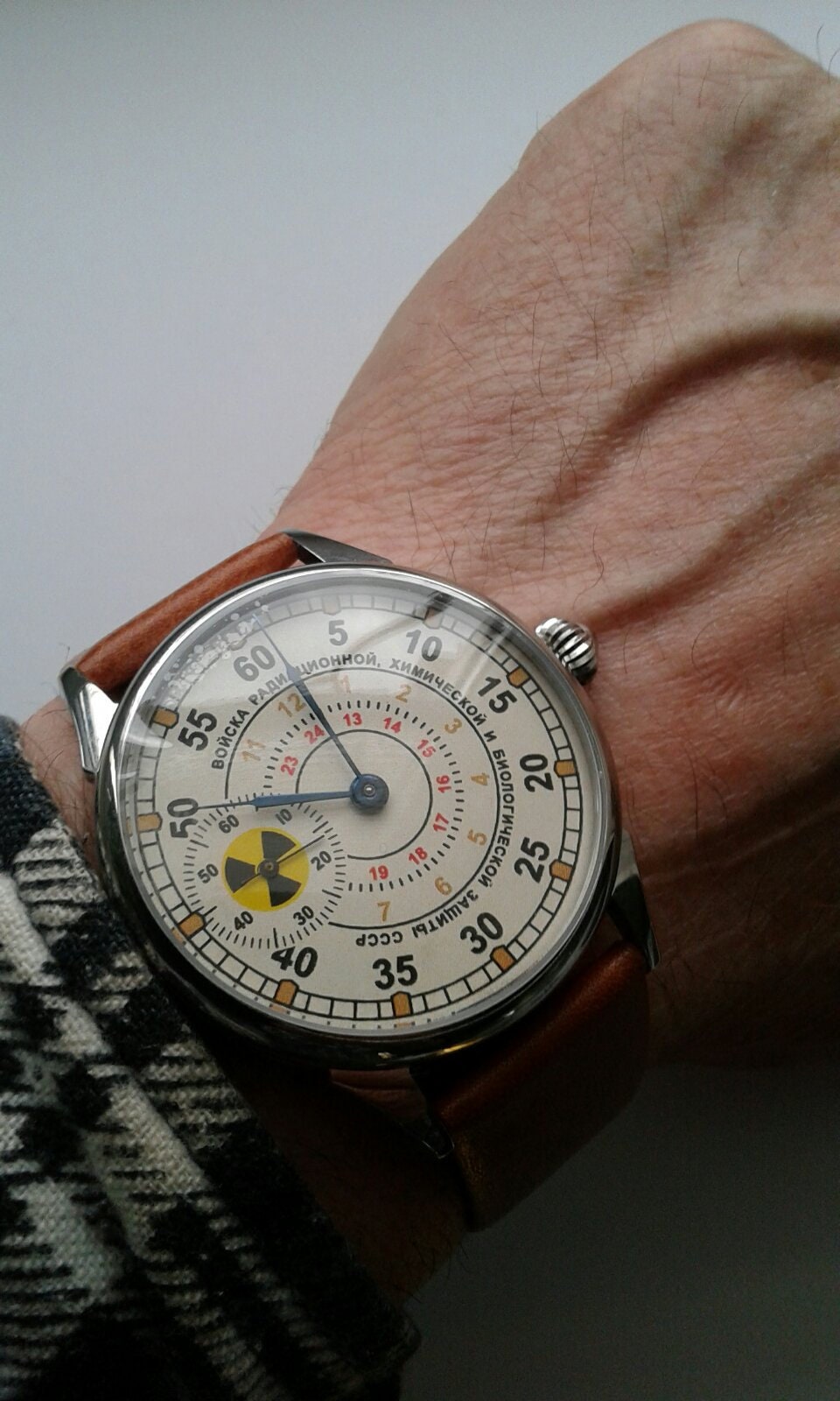 Soviet watch "Molnija"- "Troops of radiation, chemical and biological protection of the USSR", vintage watch