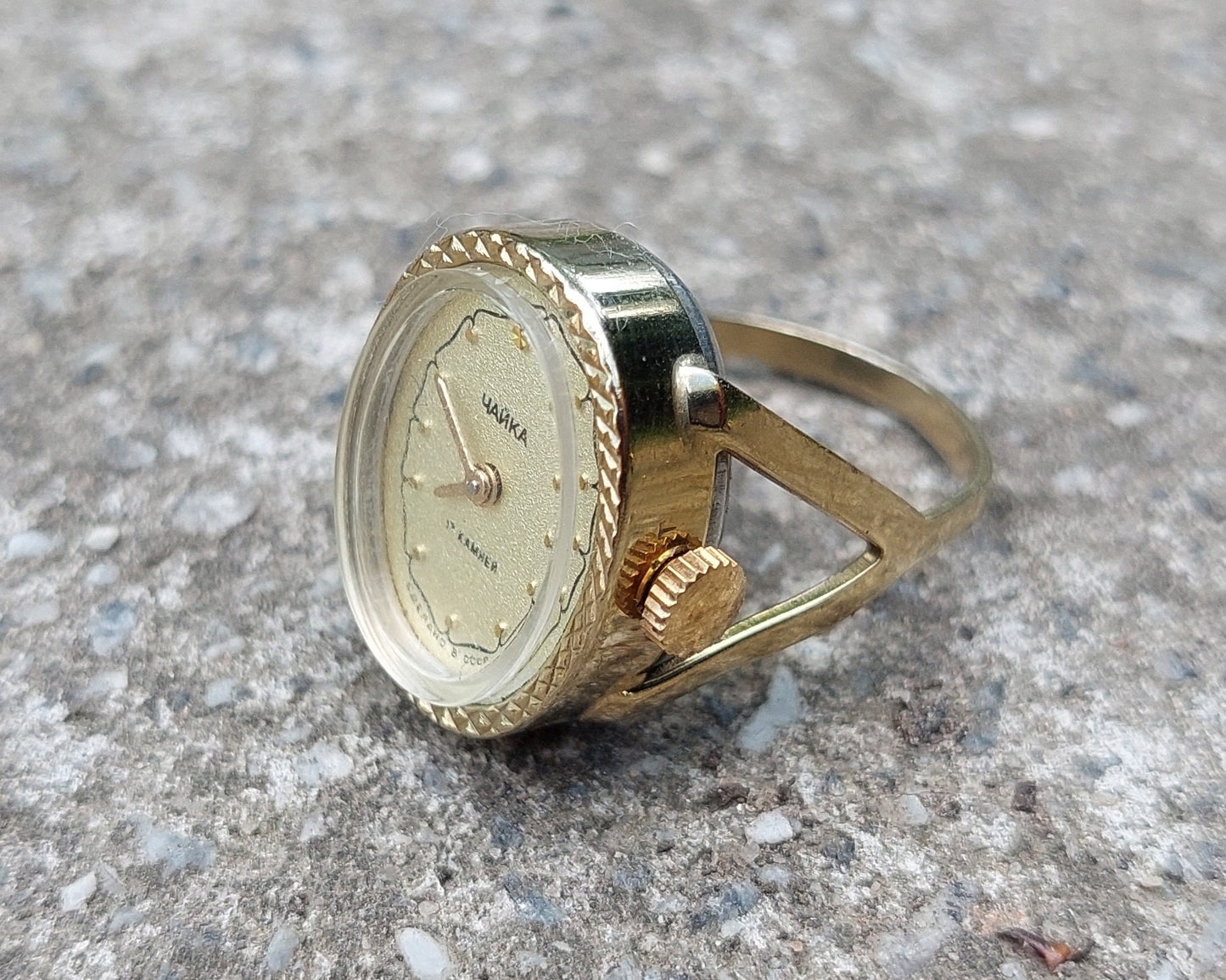 Vintage ring watch "Chaika", Watch ring , ring watch