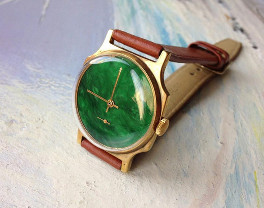 Soviet watch "Pobeda" - Malachite watch