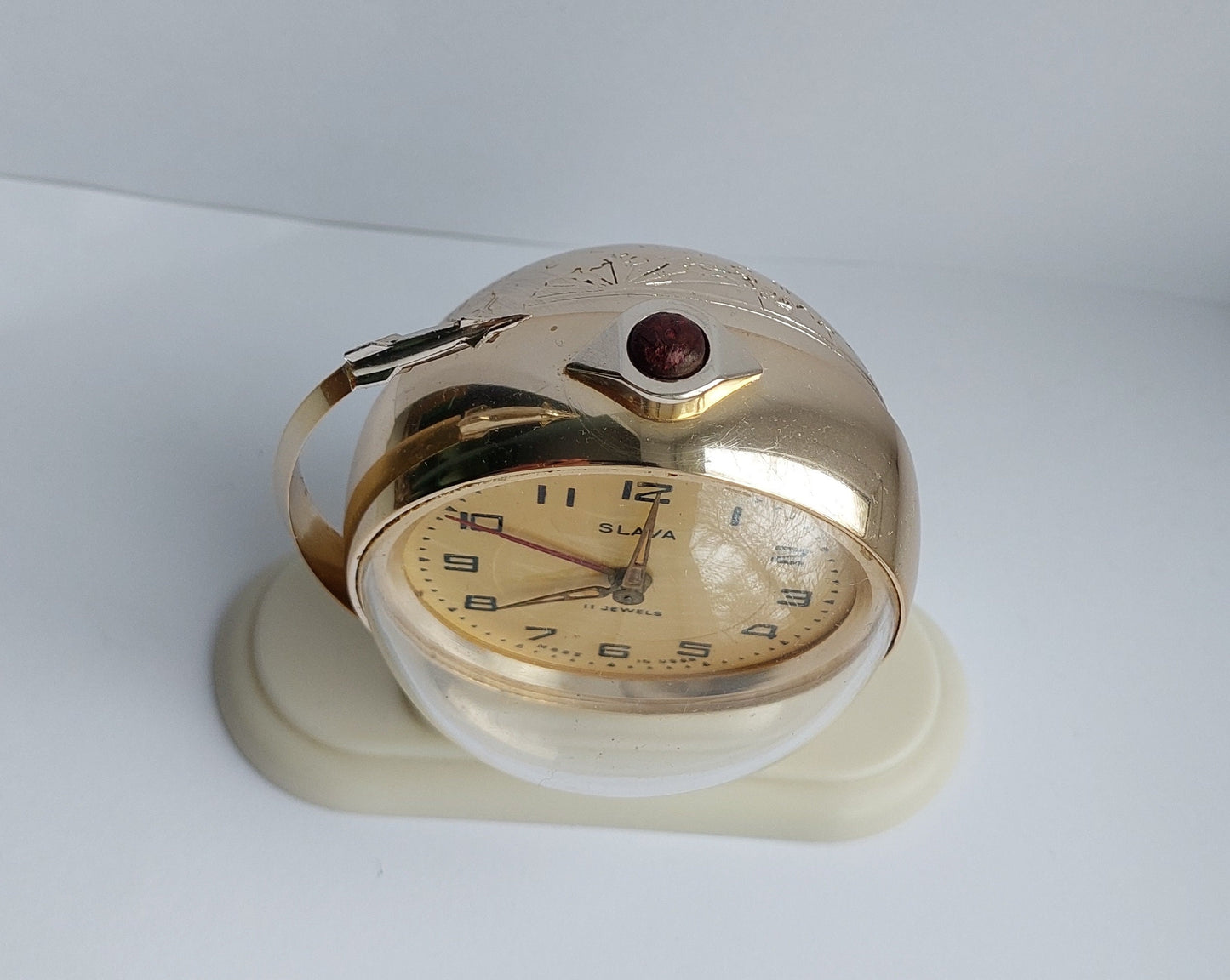 Vintage alarm clock "Earth" ,Soviet clock, Earth clock , Mechanical clock , space flight clock ,