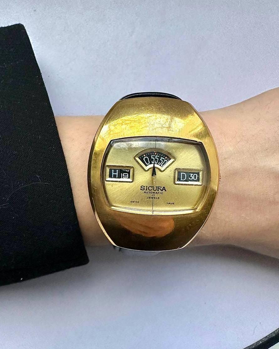 Swiss watch ,Sicura watch, Vintage watch ,  Mens watch, Mechanical watch ,Original Watch