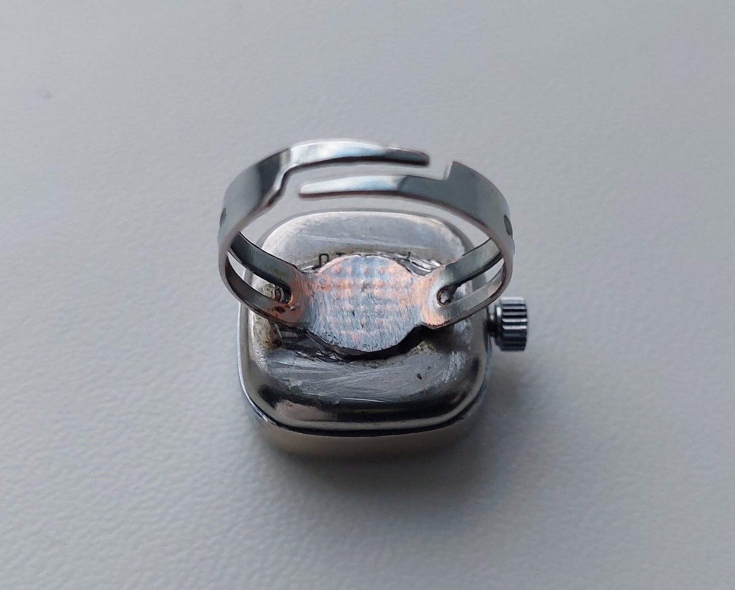 Watch ring "Chaika" ,Soviet watch ,Sterling Silver Ring watch