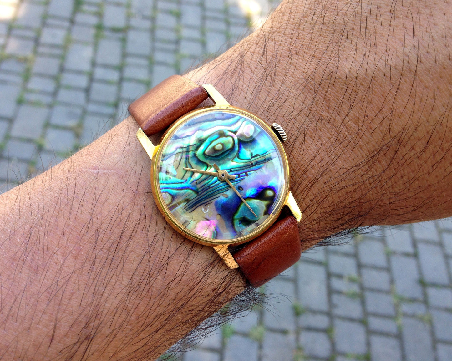 Pearl watch "Pobeda", Nacre watch , GEMSTONE Watch , Ukraine watch, Vintage Watch ,Mens watch