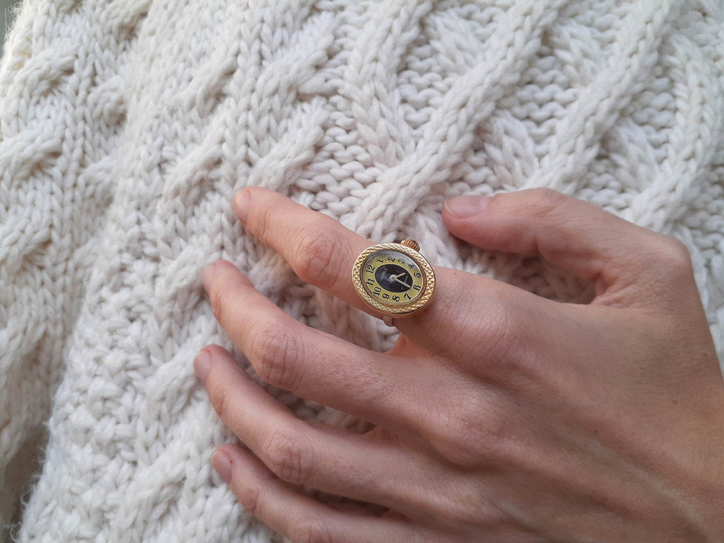 Ring watch "Chaika", Vintage ring watch ,Soviet watch, ladies watch  montre femme
