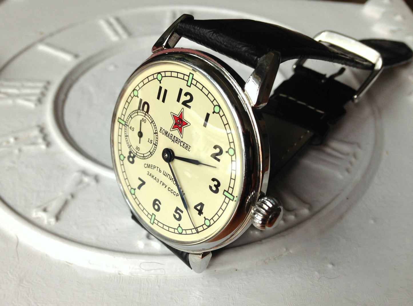 Soviet watch "Molnija"- "Death to spies", Vintage Watch ,Pocket watch, Ukraine watch