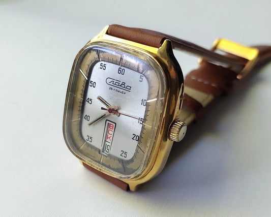 Soviet watch - "Slava", Mens watch,Ukraine watch, Vintage Watch , gold watch ,Mens watch, boyfriends watch "Slava"